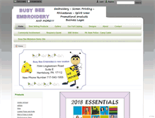 Tablet Screenshot of busybeeembroidery.com